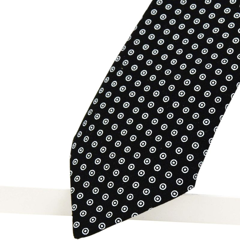 Cravate noire pois blanc
