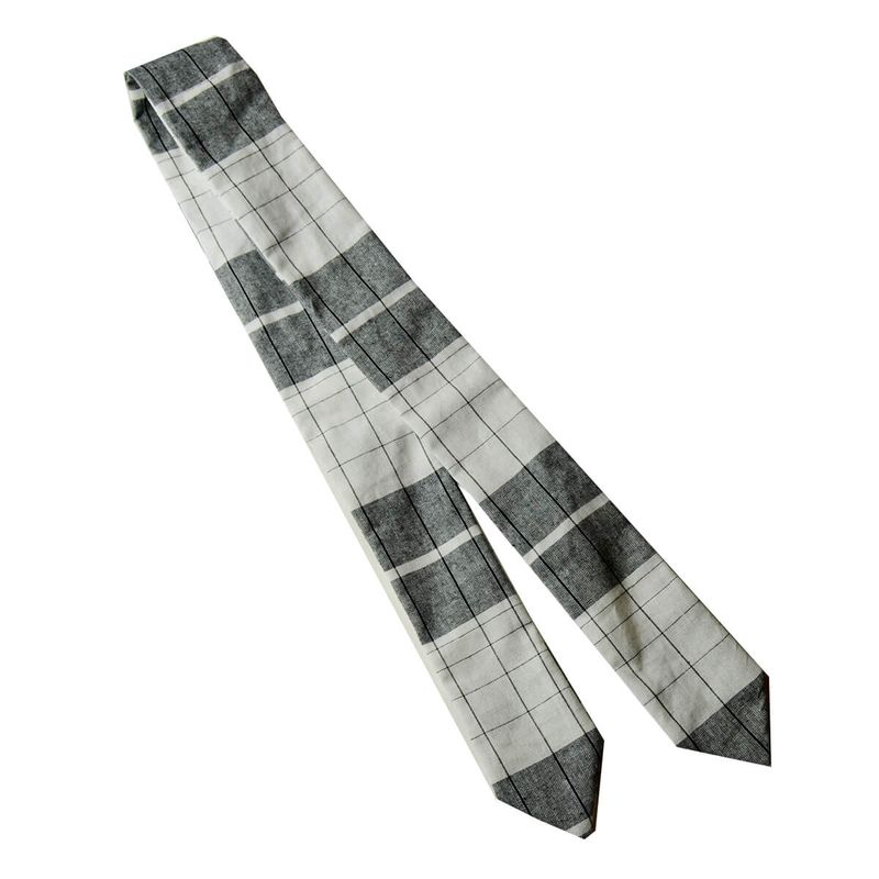 Bandeau À Nouer - Noir Et Blanc Madras