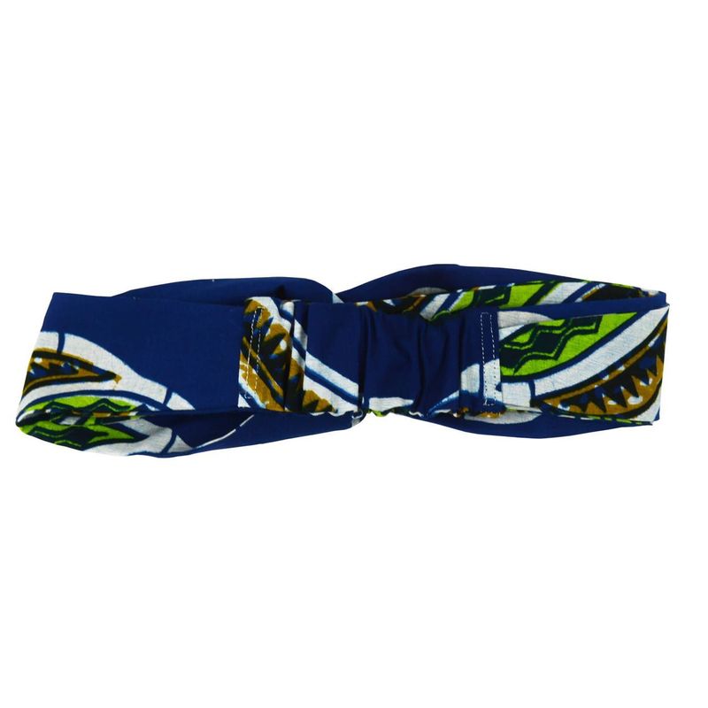 Bandeau Croisé - Bleu Pagne Africain