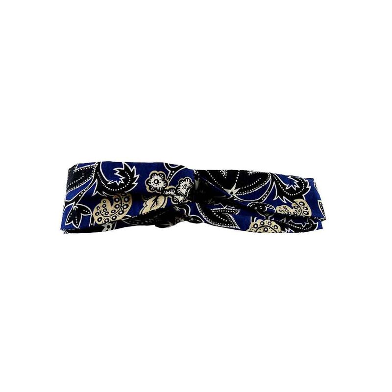 Bandeau Croisé - Bleu Marine Floral Tissu Recyclé