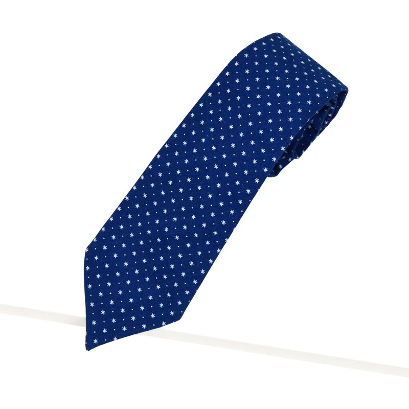 Cravate bleu petites étoiles blanches
