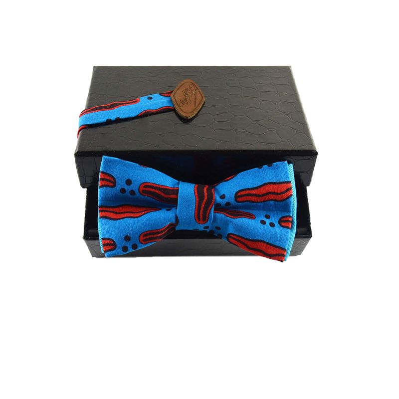 Noeud Papillon Bleu Rouge - Bisous