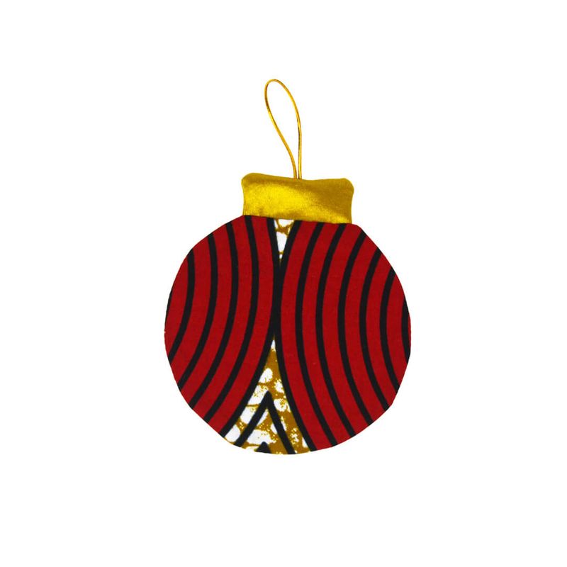 Ornement de noel rond à suspendre - Rouge