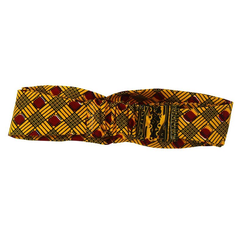 Bandeau Torsadé - Jaune Rouge Pagne Wax
