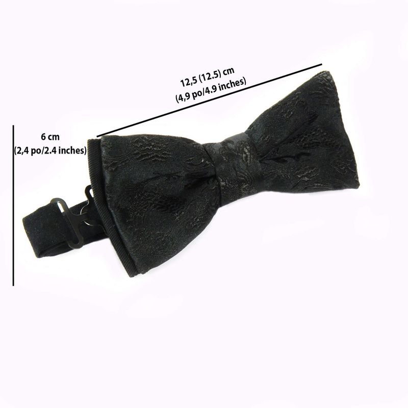 Noeud Papillon Noir - Brocart Chinois