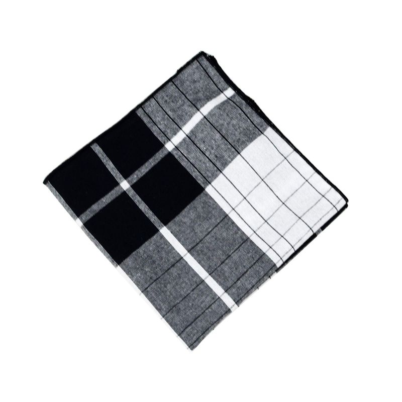 Mouchoir De Poche À carreaux - Blanc Et Noir
