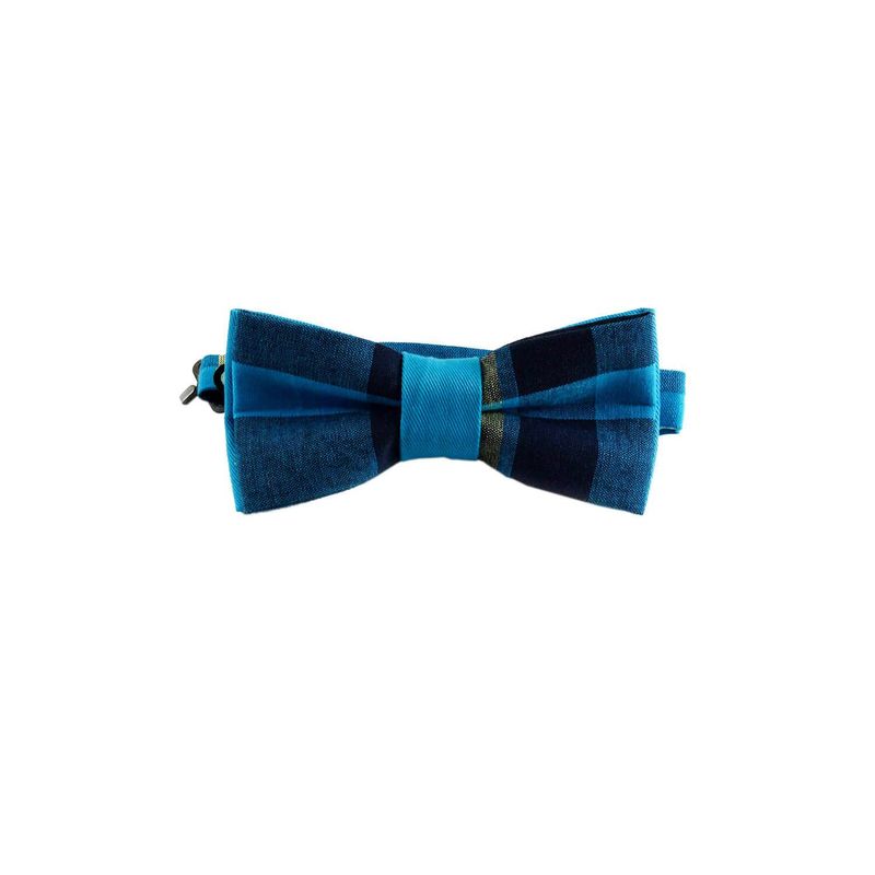 Noeud Papillon Bleu À Carreaux - Madras