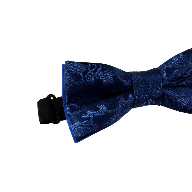 Noeud Papillon Bleu Marine - Broderie Florale