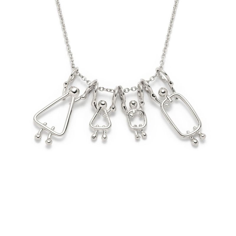 Collier famille en or massif pour maman