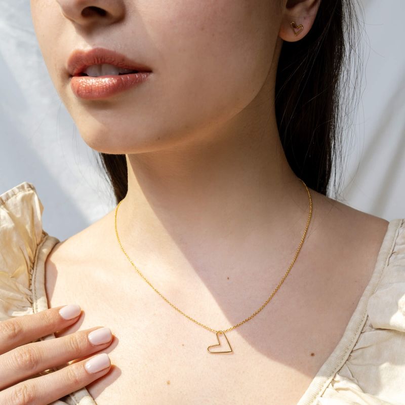 collier pendentif coeur en or