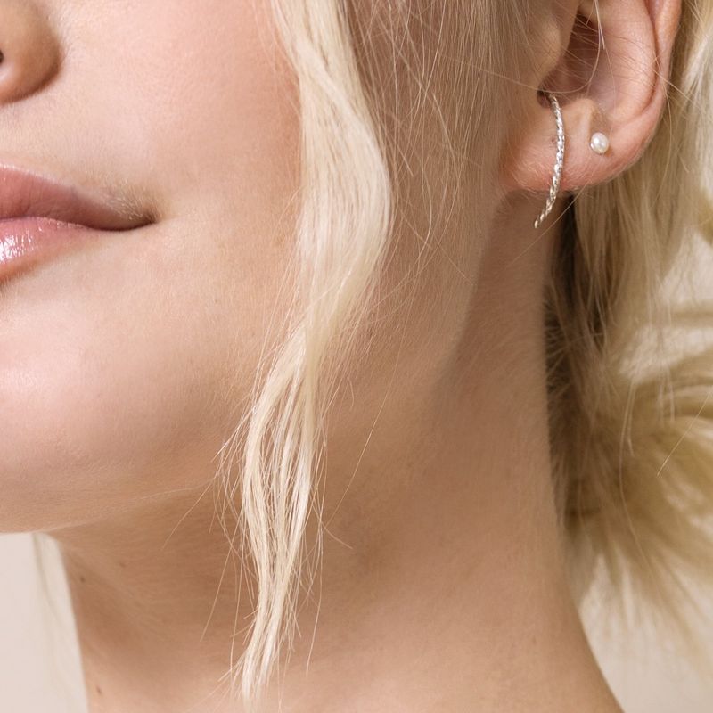 boucles d'oreilles suspenders en argent
