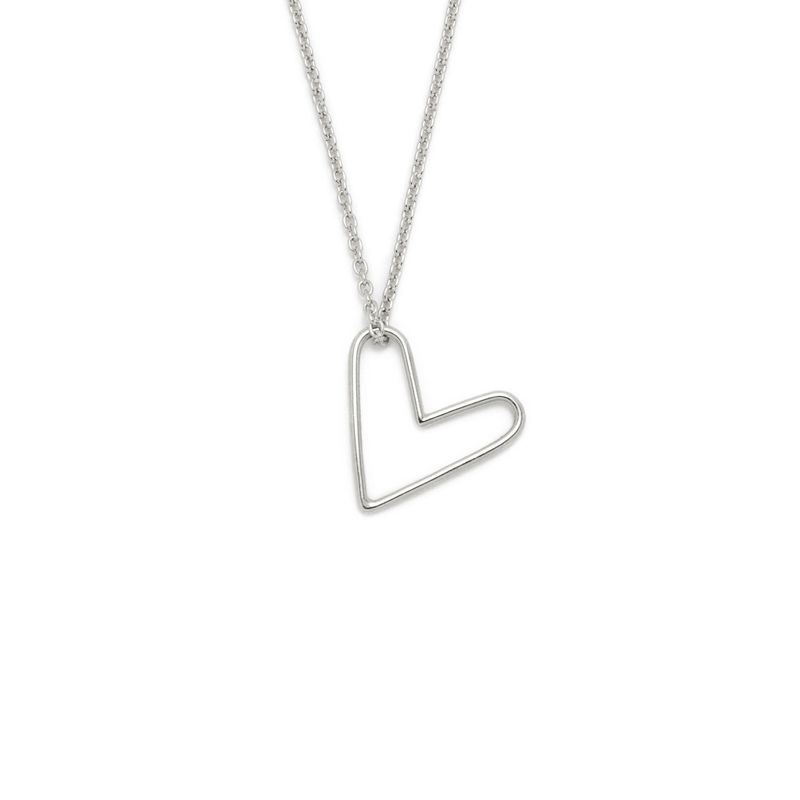 Collier avec pendentif minimaliste en forme de coeur