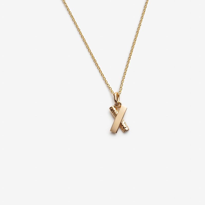Loyale - Collier avec pendentif en forme de X