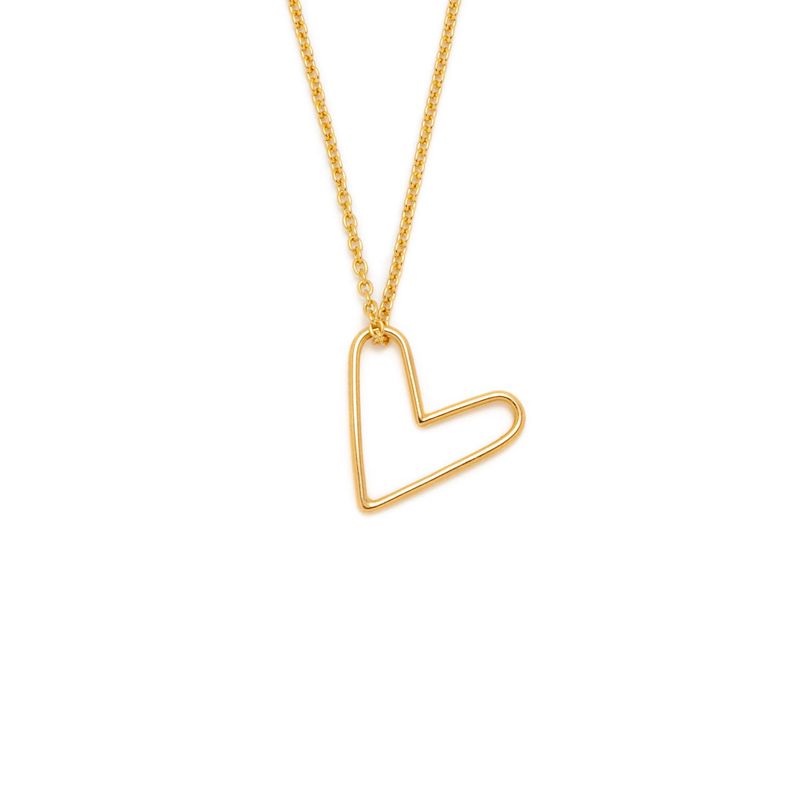 Collier avec pendentif minimaliste en forme de coeur