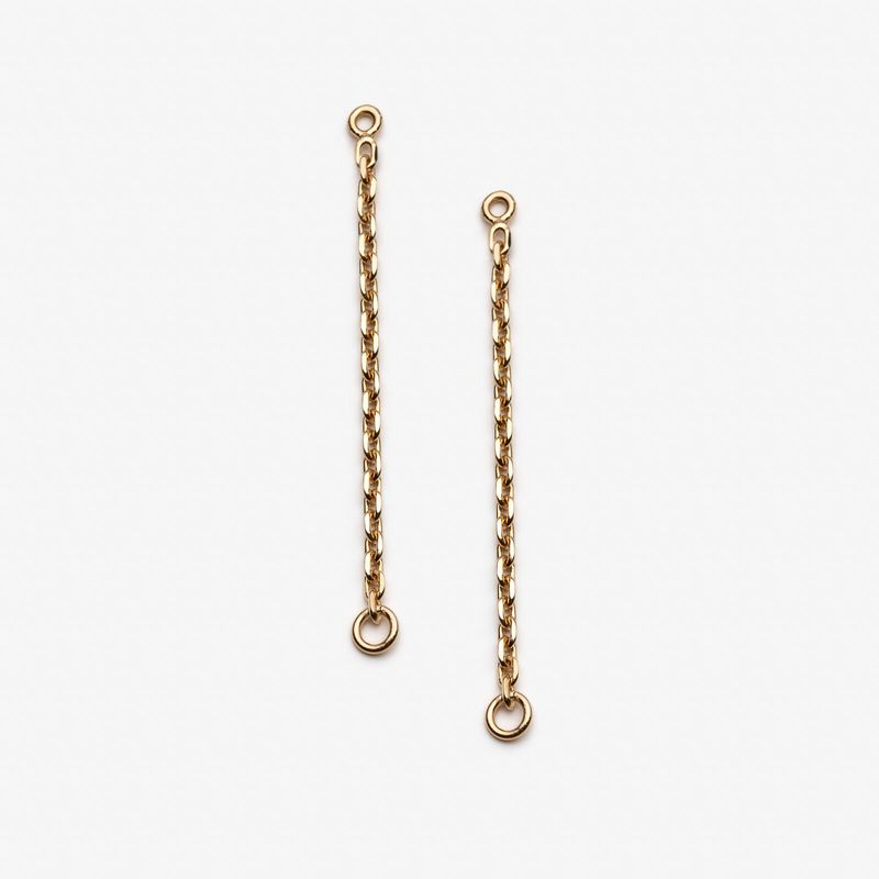 Longues chaines d’oreilles - Disponibles en argent ou plaqué or