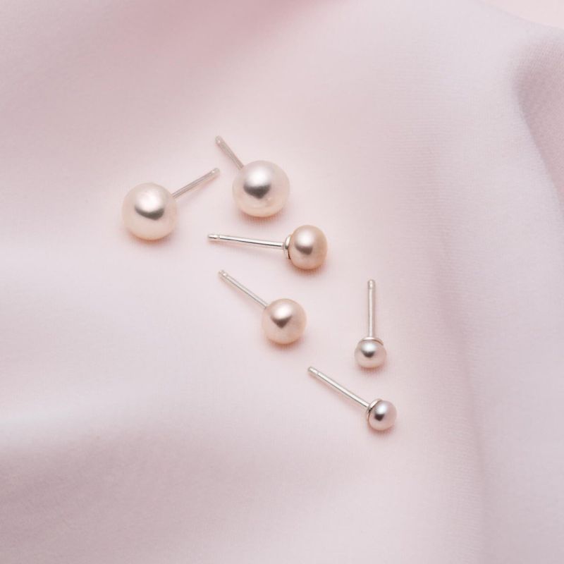 trio de boucles d'oreilles perles