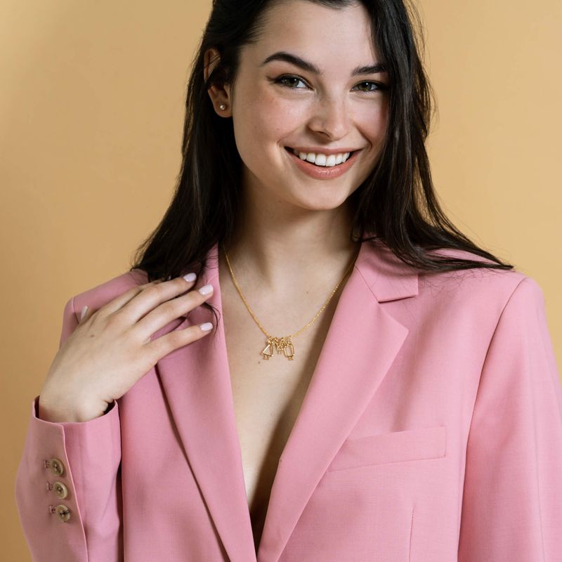 collier pour maman d'un garçon fait au Québec en or massif 14k ou 18k