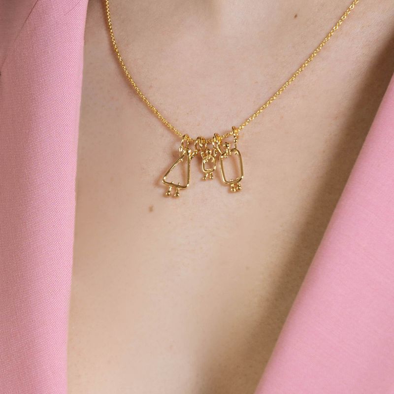 collier pour maman d'un garçon fait au Québec en or massif 14k ou 18k