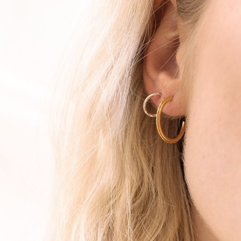 boucles d'oreilles anneaux avec perles