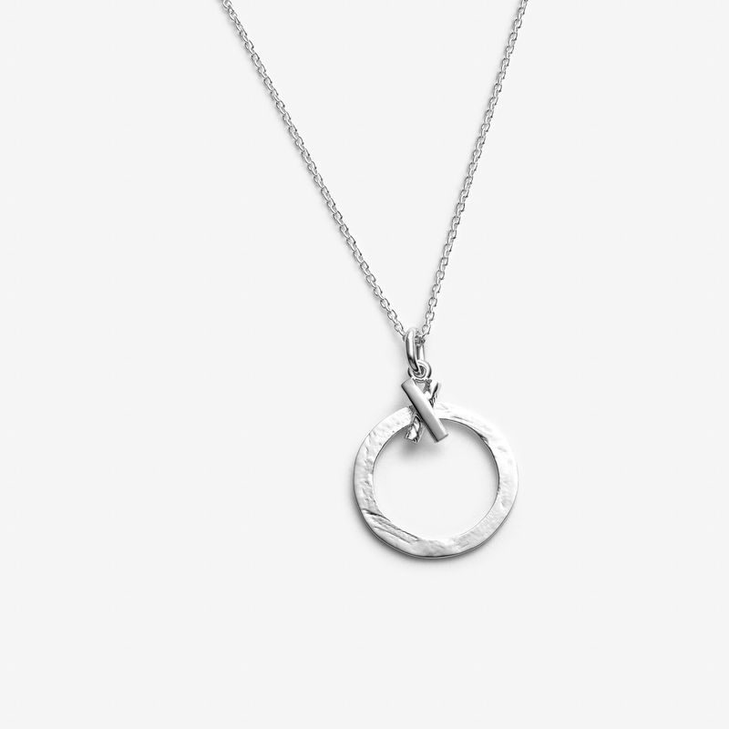 Empathique - Collier avec pendentif circulaire en argent sterling
