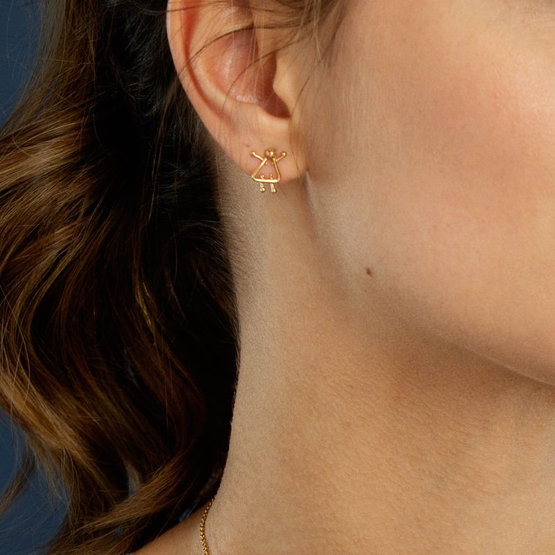 boucles d'oreilles filles en or jaune ou blanc (14k ou 18k)