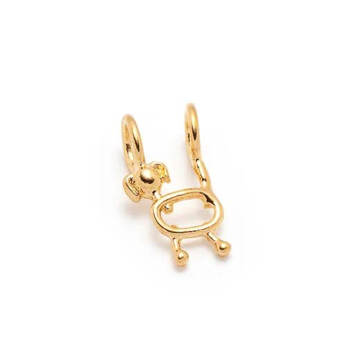 14k yellow gold plated sterling silver charms
