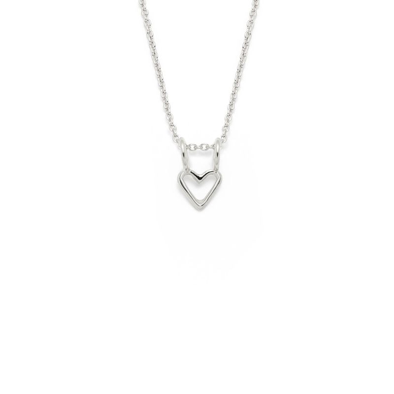 Collier avec breloque en forme de coeur - Pendentif coeur argent sterling ou or
