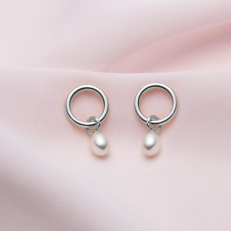 boucles d'oreilles avec perle pendante