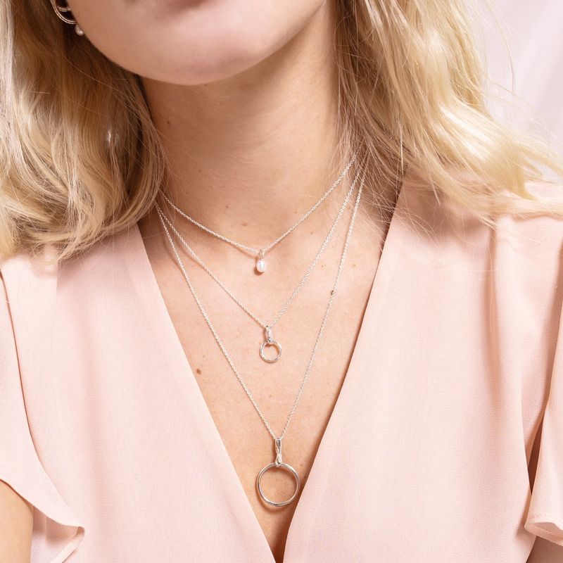 gros collier cercle en argent sterling