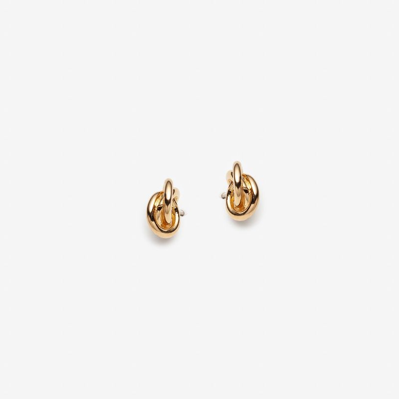 Enthousiaste - Boucles d'oreilles en forme de noeud avec ou sans breloque de perles