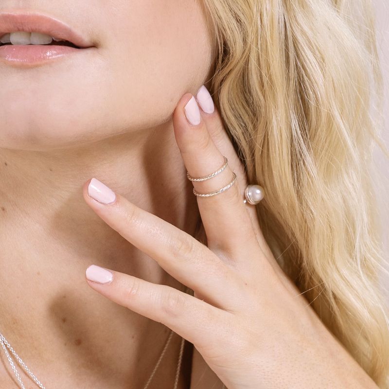 solitaire avec perle blanche