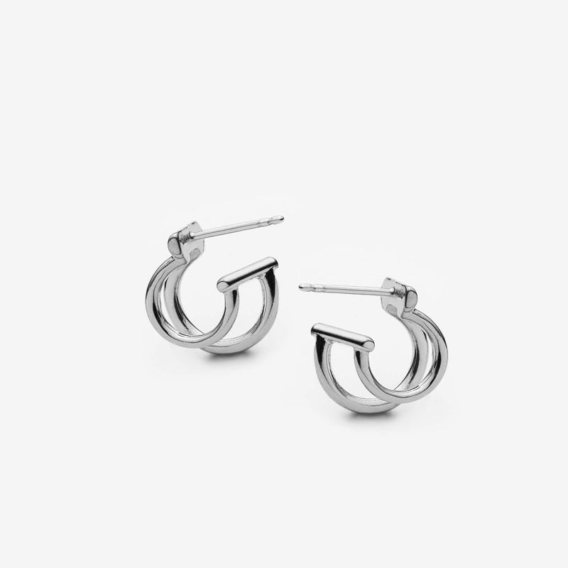 Boucles d’oreilles doubles en argent 925