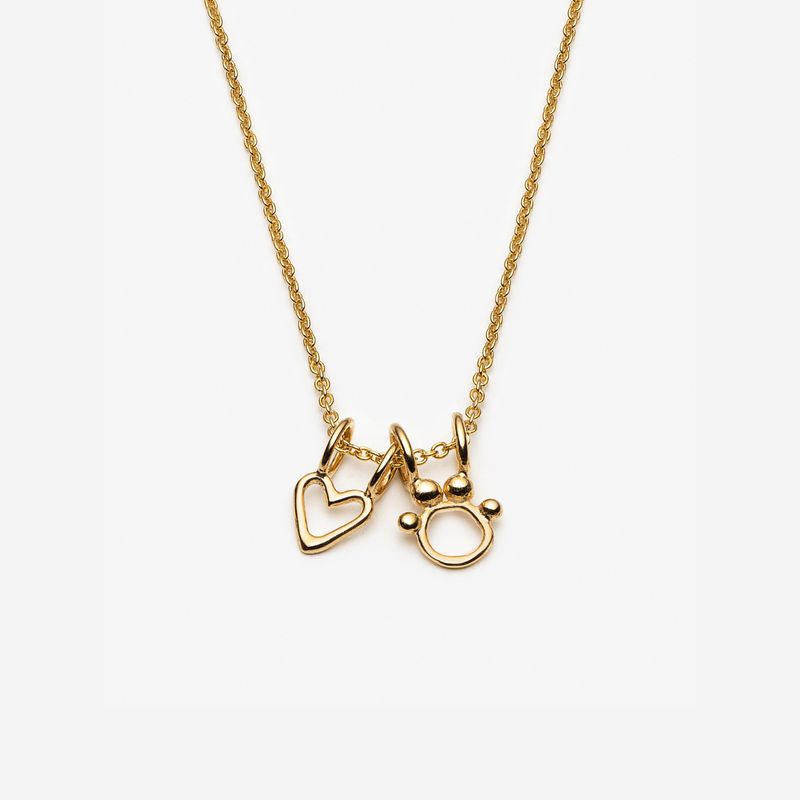 Collier coeur et patte pour l’amoureuse des animaux