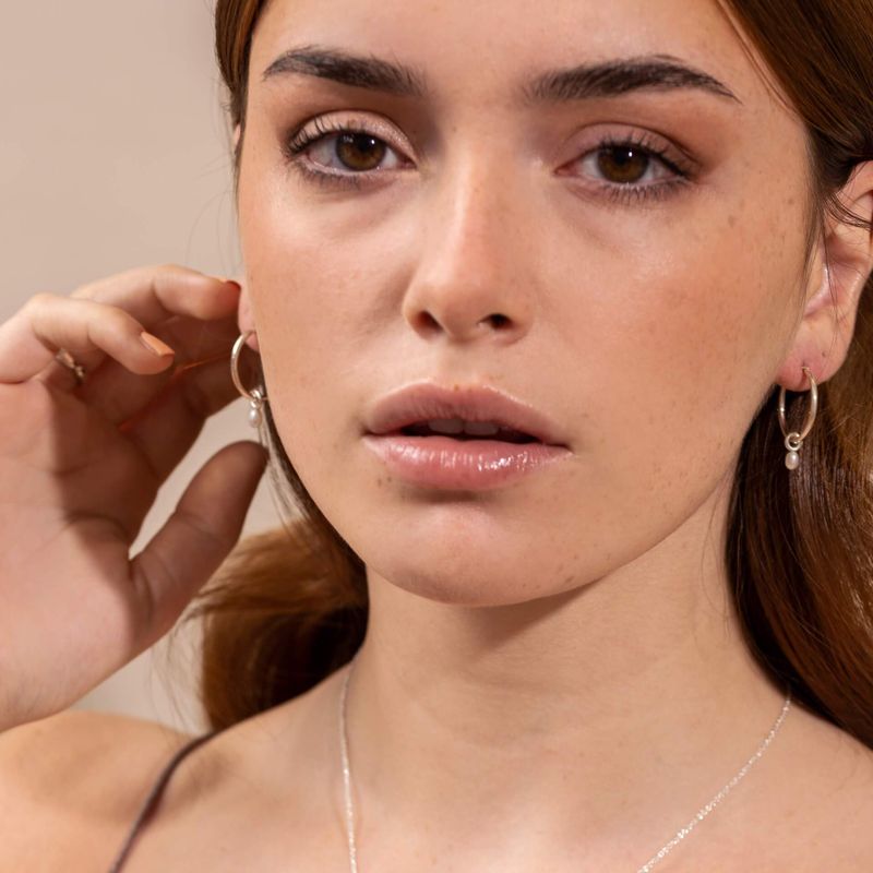 Marie-Joséphine - Boucles d’oreilles avec petites perles d’eau douce