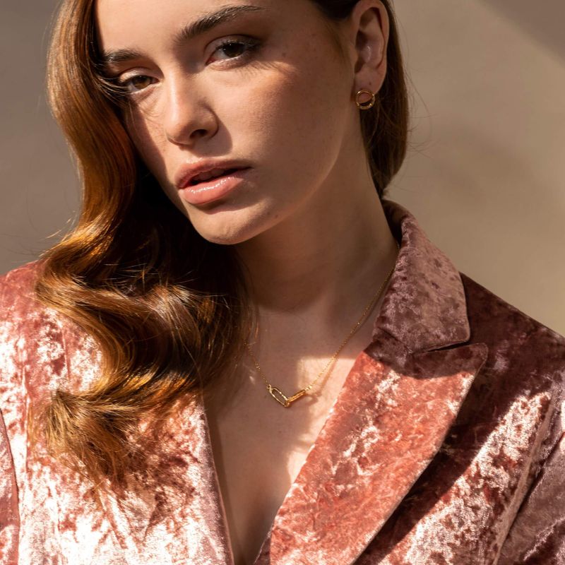 Laure - Boucles d’oreilles circulaires avec perle d’eau douce
