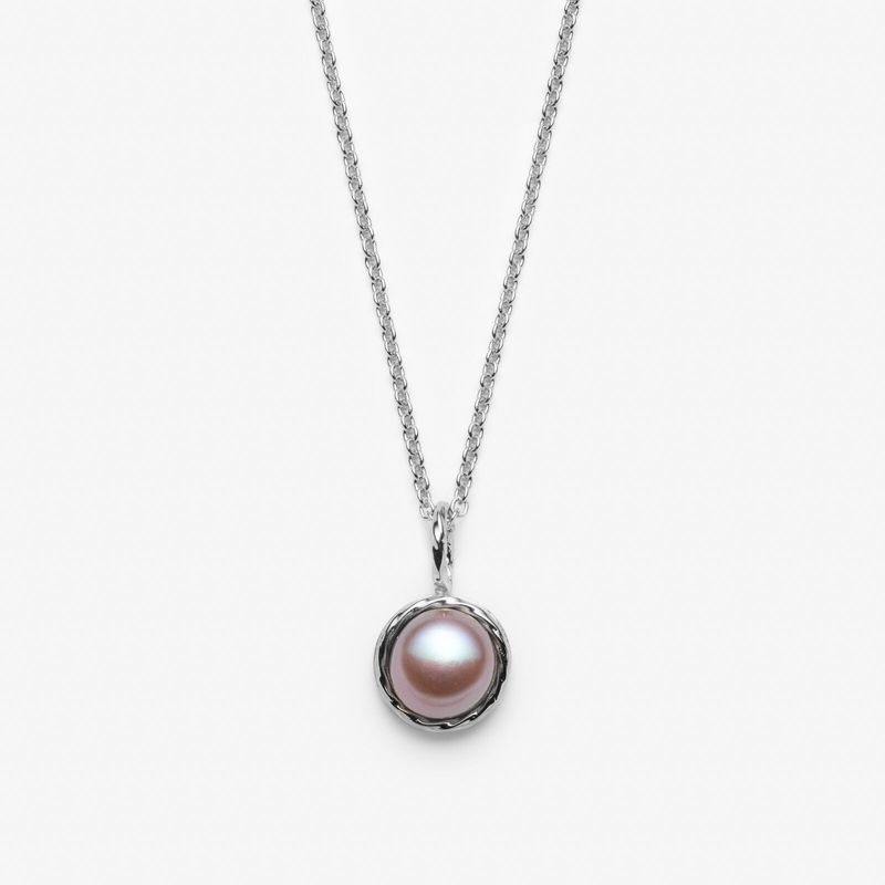 Collier avec perle rose - Perle d'eau douce naturelle