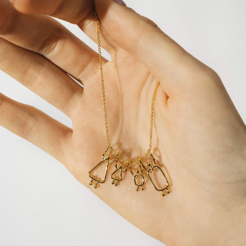 Collier de famille maman d’un garçon et d’une fille