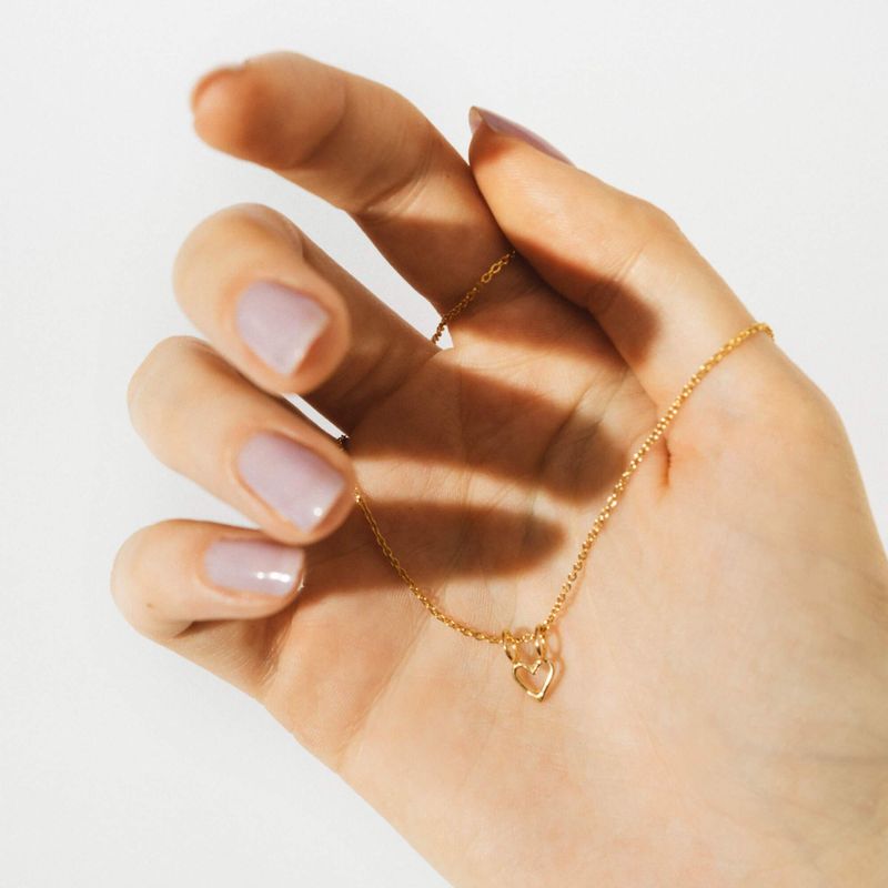 Collier avec breloque en forme de coeur - Pendentif coeur argent sterling ou or