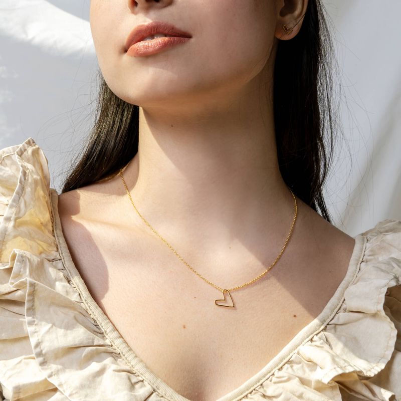 collier pendentif coeur en or