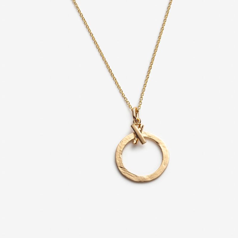Empathique - Collier avec pendentif circulaire en argent sterling