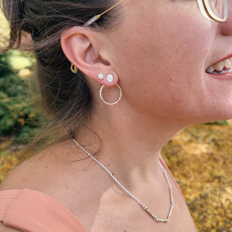 Boucles d’oreilles ear jackets fabriquées à Montréal