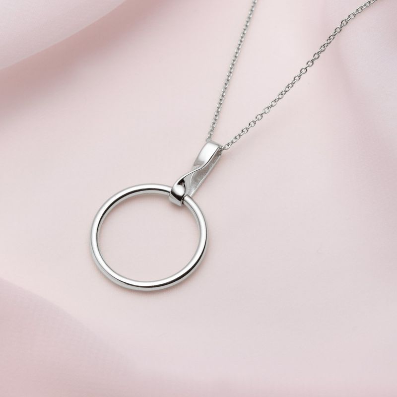 gros collier cercle en argent sterling
