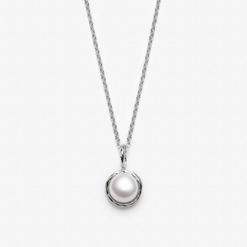 collier perle blanche minimaliste
