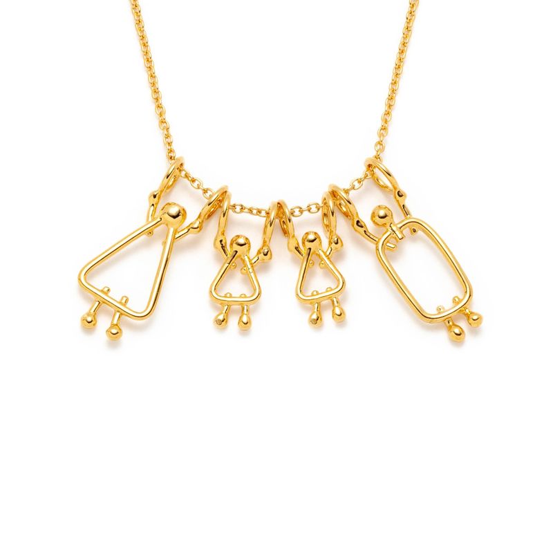Cadeau pour les mamans de 2 filles - Collier en argent sterling