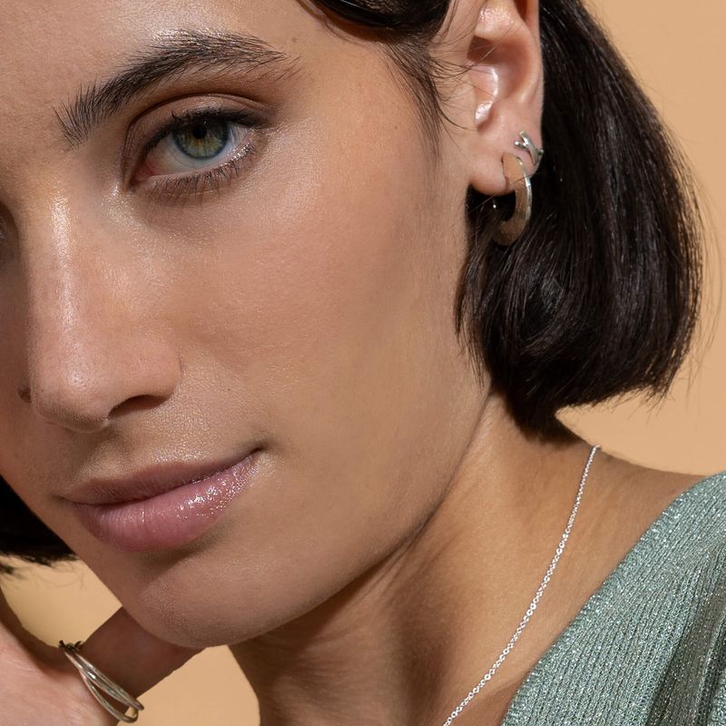 Optimiste - Puces d’oreilles en forme de X - Boucles d’oreilles en argent sterling ou plaqué or
