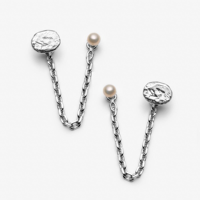 Élise - Boucles d'oreilles avec chaines doubles