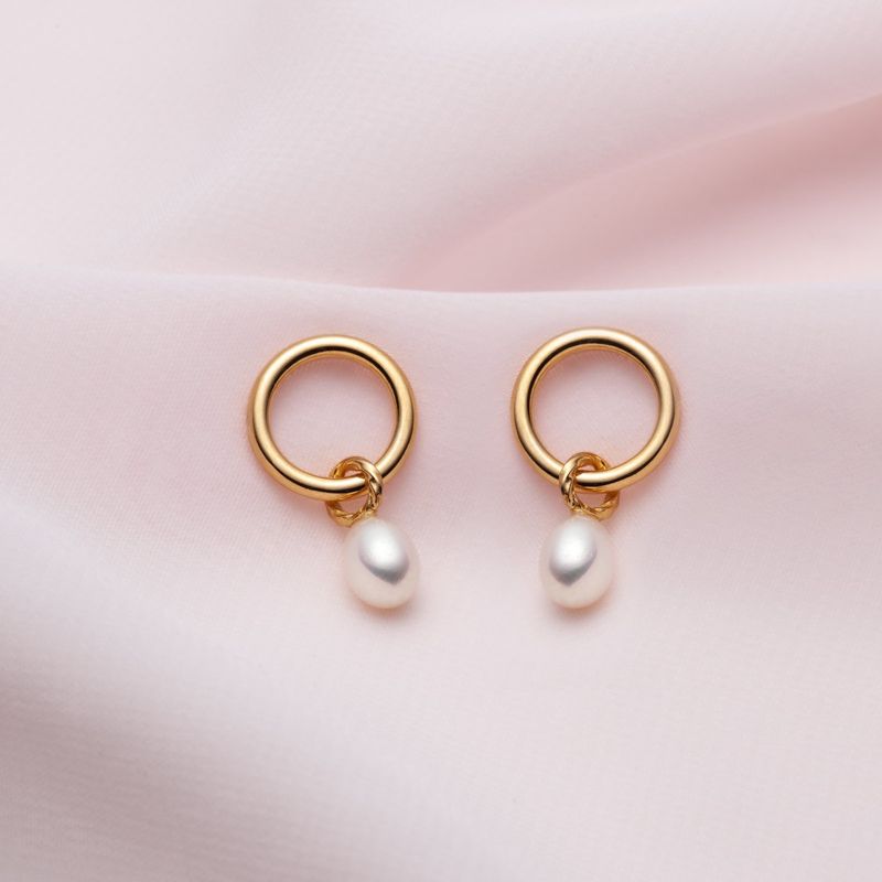 boucles d'oreilles avec perle pendante