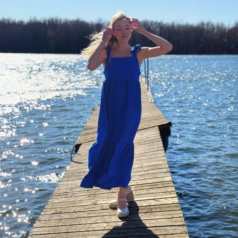 Robe Sofia pour femmes – Bleu royal