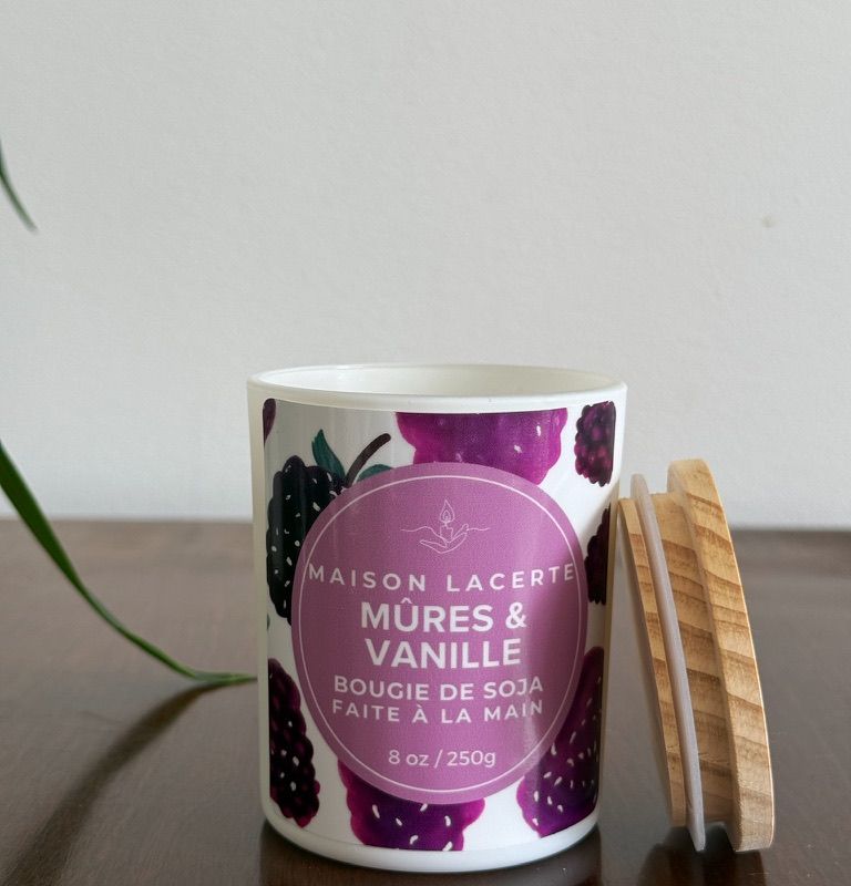 Bougie Mûres et Vanille – Bougie de soja