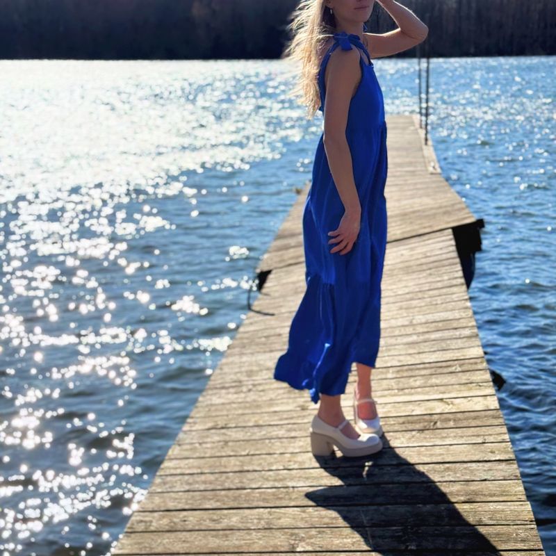 Robe Sofia pour femmes – Bleu royal